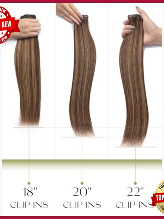 Remy Human Hair Clip-In Extensions 100g Heat Resistant 7 Piece Set main image 4